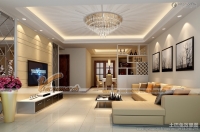 Thiết kế trần thạch cao tân cổ điển cho phòng khách tại chung cư D’.Le Roi Soleil Quảng An 